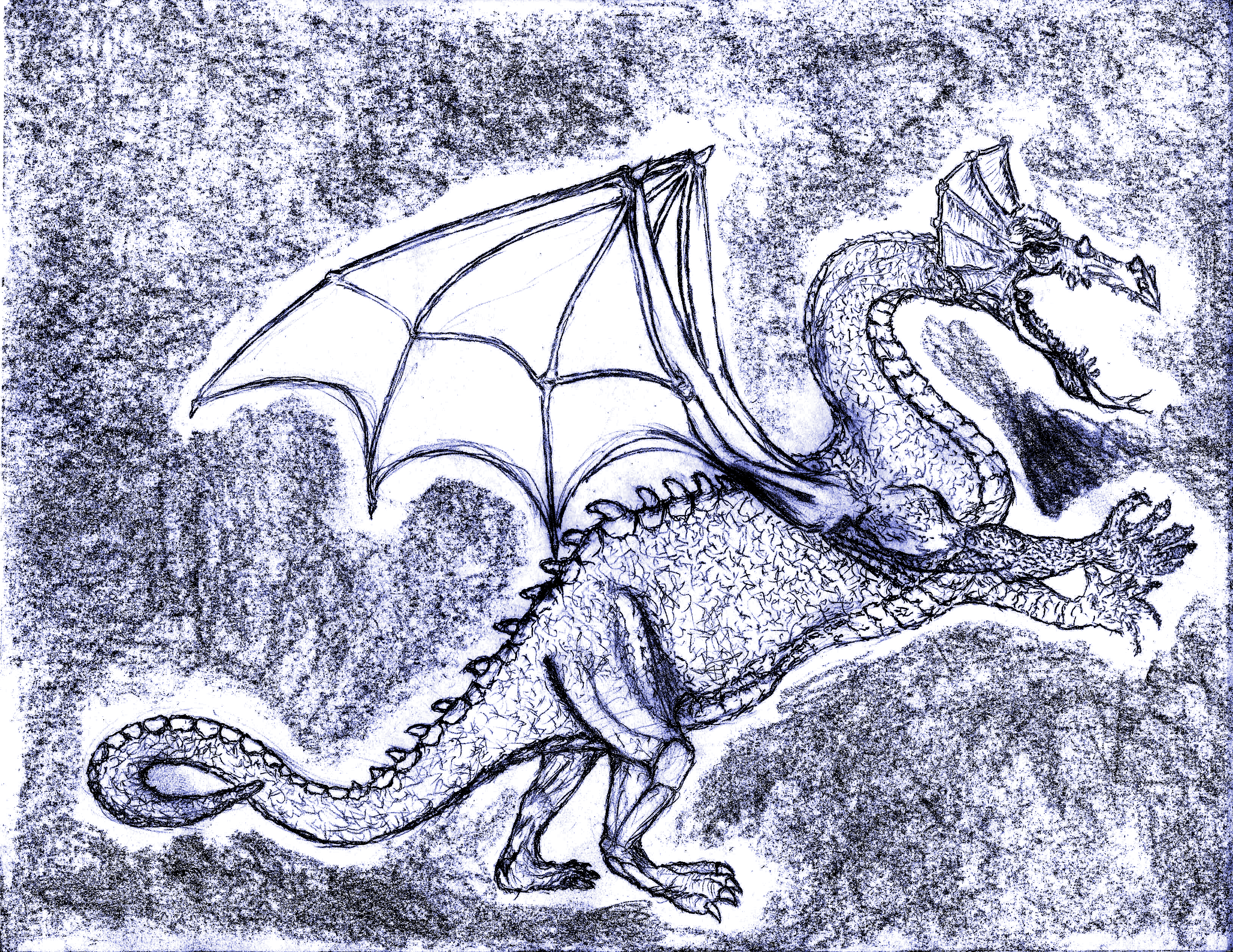 A terrifying dragon stands before you.